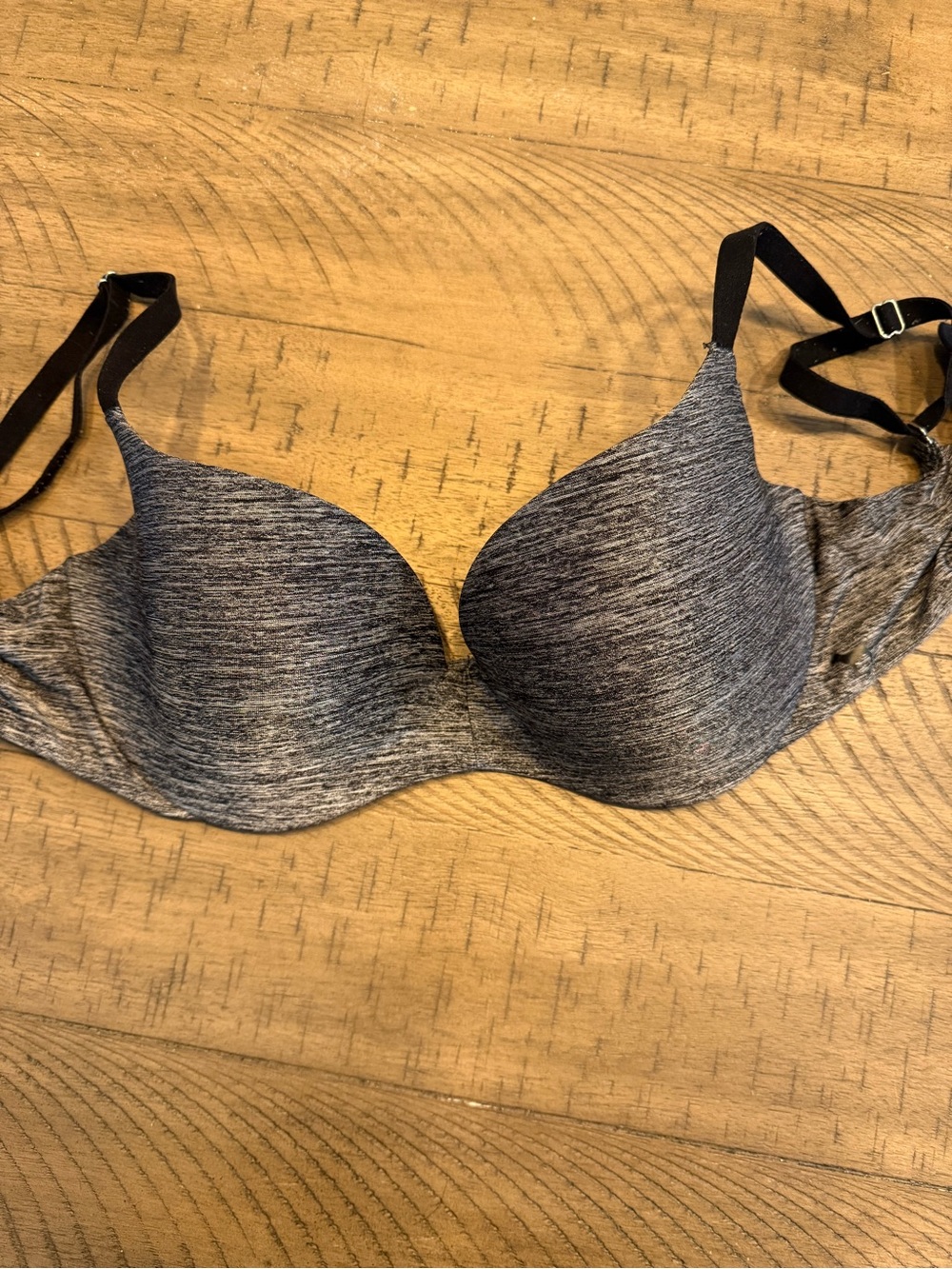 PINK Victoria’s Secret Wear Everywhere Push-Up Bra Gray Heather 32DD